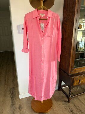 L Space Presley Cover Up Dress Guava Pink size small NWT
